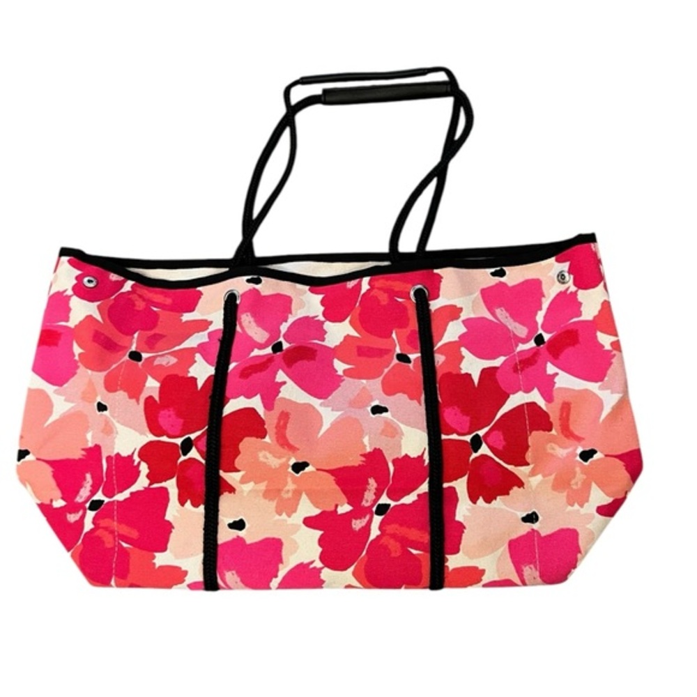 Avon Pink and Red Floral Tote